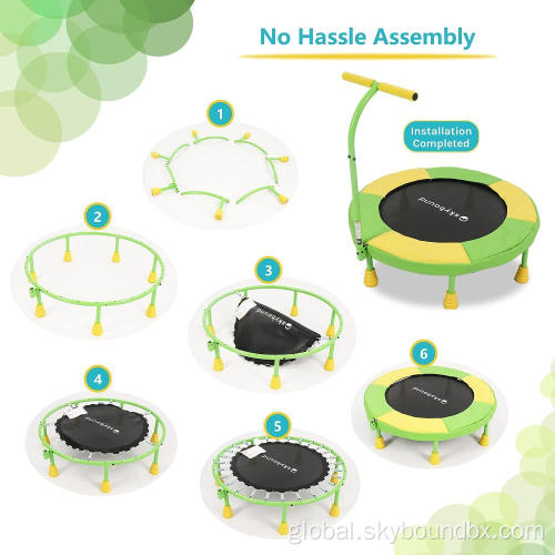 36 Inch Mini Trampoline for Kids-Yellow and Green